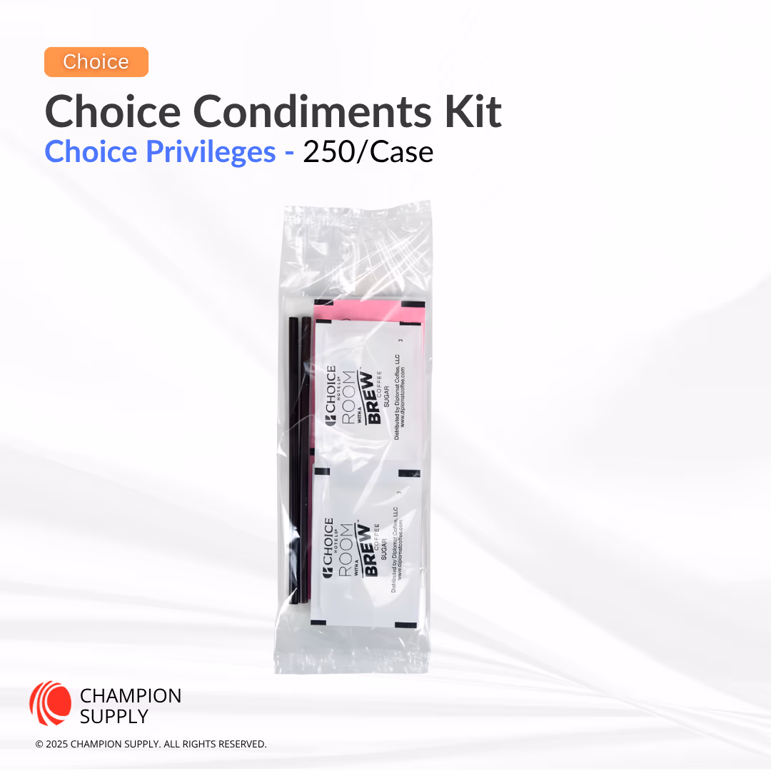 Choice Privileges® Room With A Brew Condiment Kit with Stirrer, Case of 250